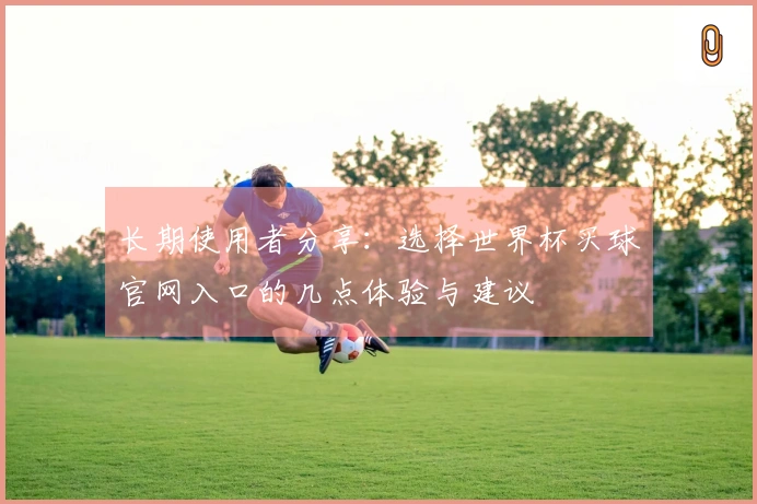 长期使用者分享:选择世界杯买球官网入口的几点体验与建议